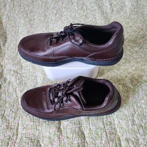 Rockport Leather Upper Men's Brown Leather Oxfords Walking Shoes Size 12